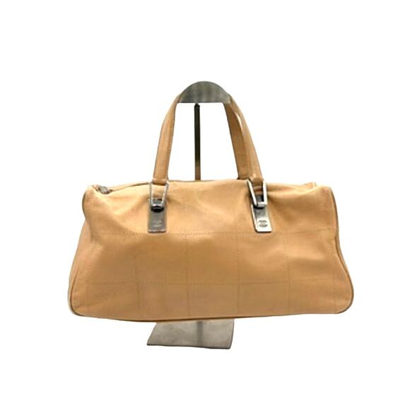 Chanel Chocolate Bar Design Tan Leather Shoulder Bag*GORGEOUS*EUC - Picture 1 of 16